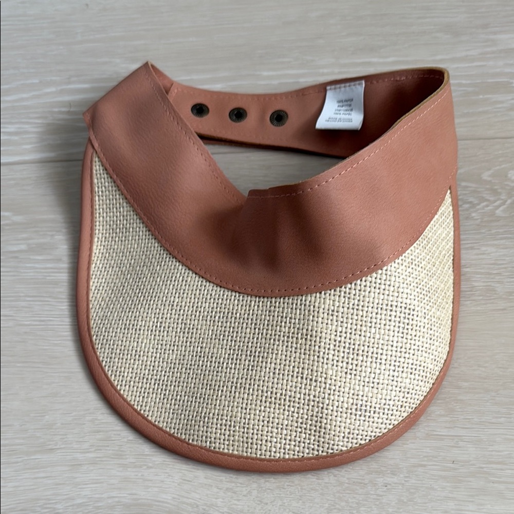 3/$10 Tan Brown Rattan Visor Hat